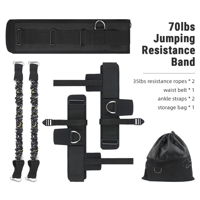 Vertical Jump Trainer Leg Strength Resistance Bands Set for Basketball