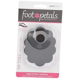 Foot Petals Women's Foot Cushion for Flip Flops, black/black