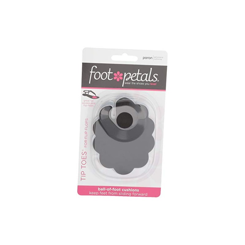 Foot Petals Women's Foot Cushion for Flip Flops, black/black