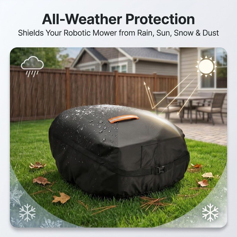 Robot Lawn Mower Cover Waterproof, 420D Outdoor Robotic Mower Cover,
