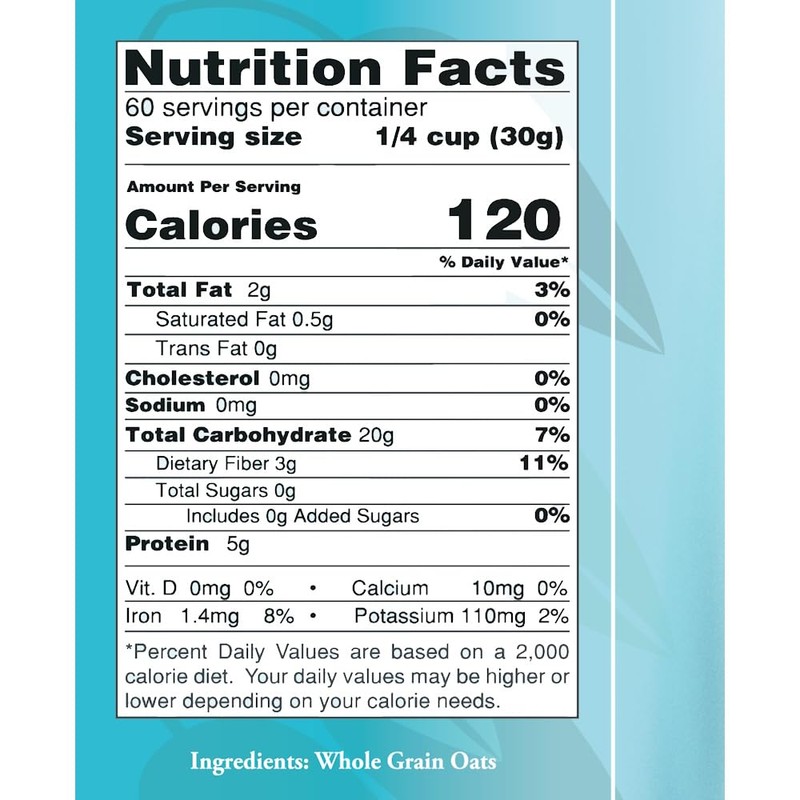 PureOats Gluten Free Oat Flour, Whole Grain, 4 lb Bag