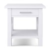 SIMPLIHOME Kitchener SOLID WOOD 21 inch Wide Square Contemporary End