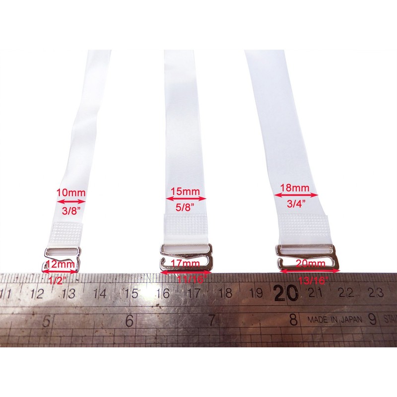 Invisible Clear Elastic Bra Straps Replacement - Metal Hook Transparent