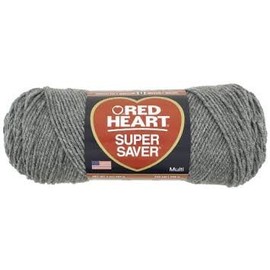 Red Heart Super Saver Yarn-Grey Heather