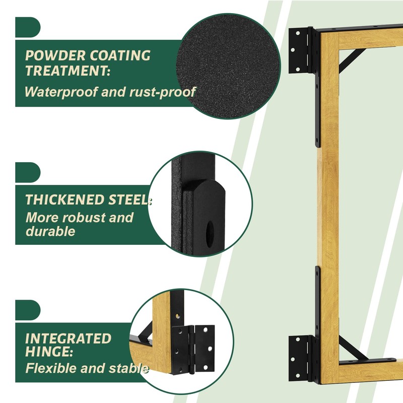 Suemoss 2 Set Gate Frame Fence Kit with Gate Latch,Heavy