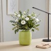 Wancetang Green Ceramic Vase, 7 Inch, Slanted Mouth