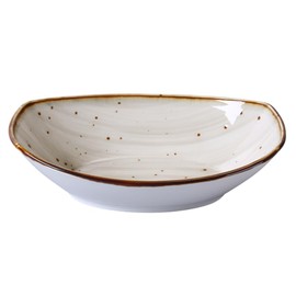 Yanco LY-407 Lyon Collection 7" Oval Bowl 10 oz., Reactive Glaze (Pack of 24)