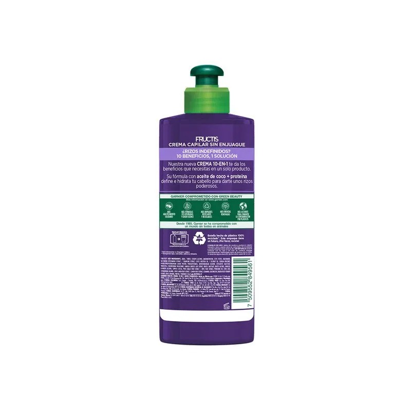 Crema Para Peinar Garnier Fructis Rizos Poderosos 300ml