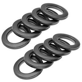 Paquete de 32 Ojales de Cortina, de plástico de Ajuste rápido, diámetro Interior de 40 mm, Anillos de Cortina de nanoescala de bajo Ruido (Negro)