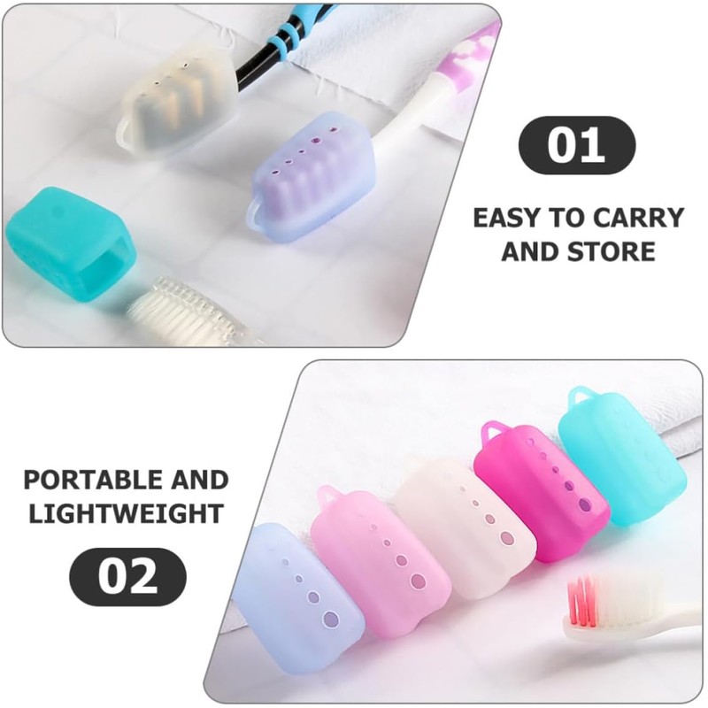 YARNOW Funda Protectora de Silicona para Cepillo de Dientes 5