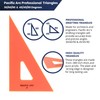 Pacific Arc Drafting Triangle, 10-inch, 45/90 Degrees, Fluorescent Orange