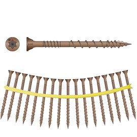 Simpson Strong-Tie DSVR2S Deck-Drive DSV Wood Screw (Collated) — 10 x 2 in. T25 6-Lobe, Red (1500-Qty)