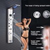 FUZ Shower Panel Tower System Stainless Steel Massage Faucet LED