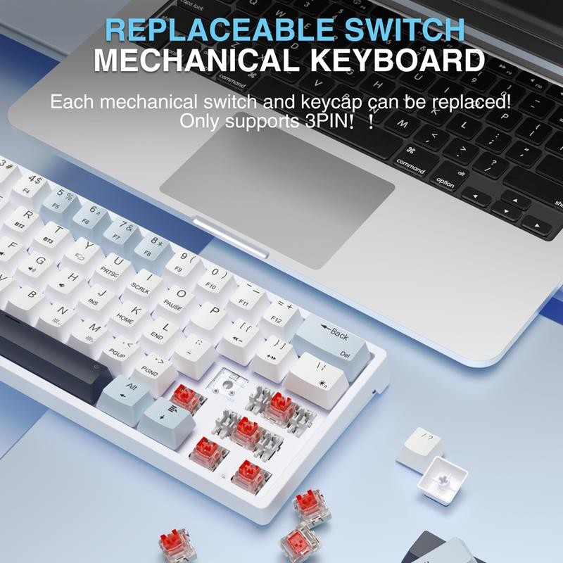 Solakaka SK961 Wireless Mechanical Keyboard 60 Percent Keyboard Tri-Mode Connection