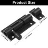 Coufce 4 Pack 2" Barrel Bolt Lock Black Slide Door