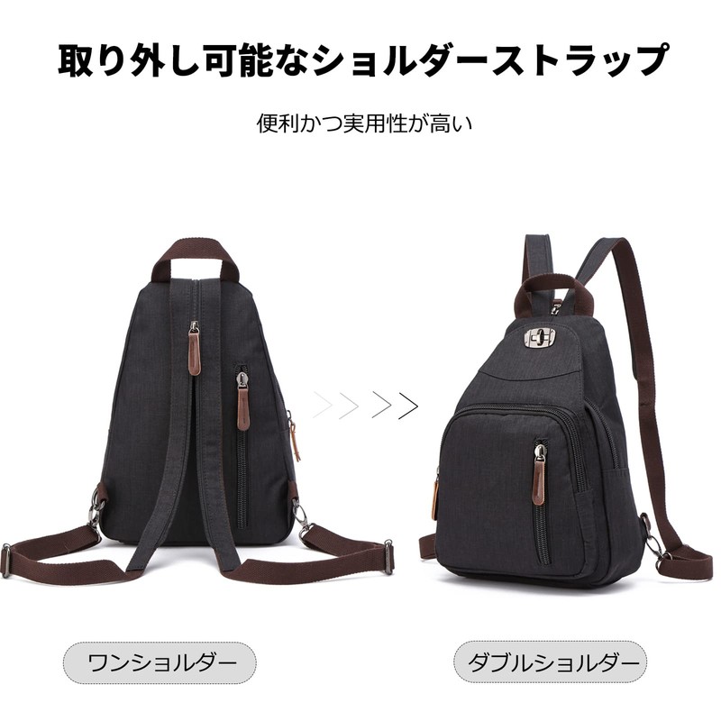 FANDARE Men's Mini Rucksack, One Shoulder Bag, Body Bag, 2-Way