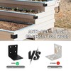 MOZCORN 4 Pack L Brackets for Wood Matte Black Strong
