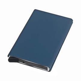 Minimalist Wallet for Men, Artizanni Metal Aluminum Money Clip Wallet, RFID Blocking Slim Cash Credit Card Holder SD 023 (Blue)