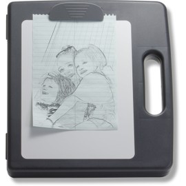 Officemate Portable Dry Erase Clipboard Box, Letter/A4 Size, Charcoal (83382)