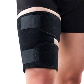 Adjustable Thigh Brace Support, Thigh Wrap Quadriceps Support and Thigh Wraps for Men and Women. Unisex Breathable Neoprene Non-Slip Hamstring Compression Sleeve