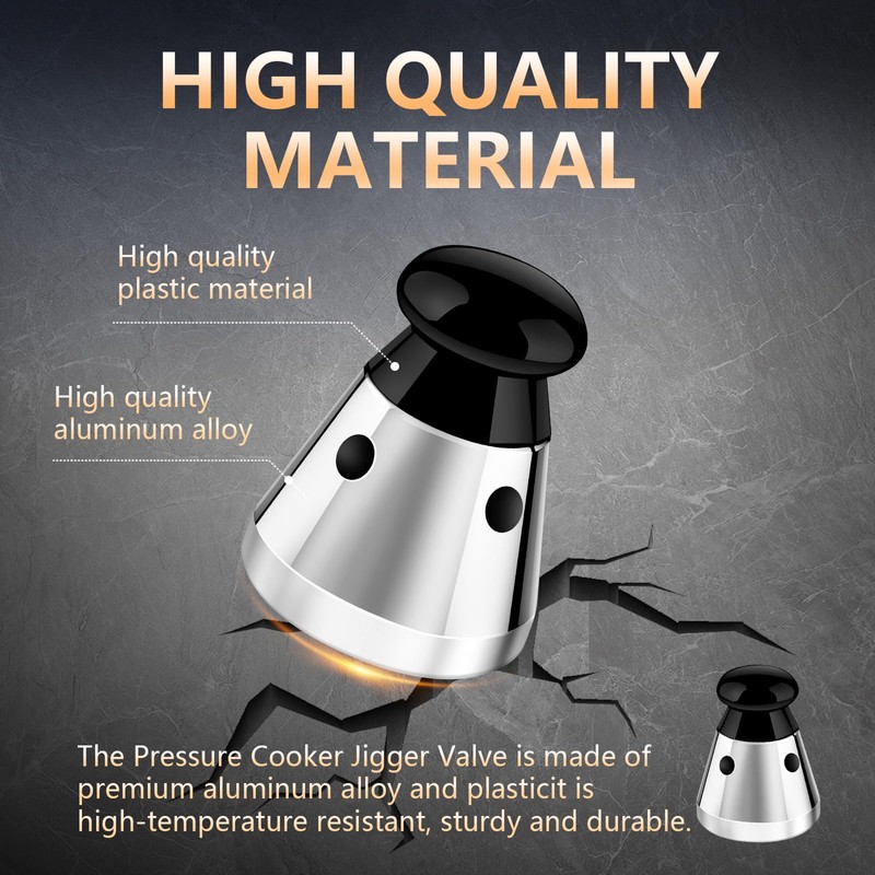 2PCS Universal Pressure Cooker Relief Jigger Valve with Exhaust Rod,
