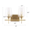 VONLUCE 2-Light Gold Vanity Light Fixtures Over Mirror, Wall Mount