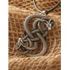 HAQUIL Loki Necklace, Viking Loki Symbol Pendant, Faux Leather Cord,