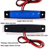 KEING Blue 3.8" 6 LED Trailer Marker Lights Sealed, LED