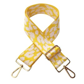 Adjustable Bag Strap for Handbags 5 cm Wide Leopard Print Shoulder Strap Shoulder Strap Bag Strap Women's Accessories 80-130 cm Shoulder Strap for Shoulder Bag DIY Accessories for Bag Yellow