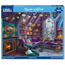 White Mountain - Book Nook - 1000 Piece Jigsaw Puzzle for Adults, Children, + Grandparents