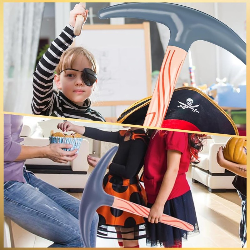 KEQAR Inflatable Pickaxe Toy Decoration, Pack of 2 Simulation Pickaxe