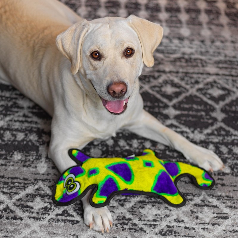 Outward Hound Durablez Large Gecko Stuffing-Free Squeaky Plush Dog Toy