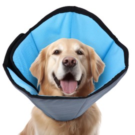ipetstation Dog Cone Collar for Dogs After Surgery Extra Long, Adjustable Comfy Dog Elizabethan Pet Collar Cone for Large Dogs Anti-Lick Protective Wound