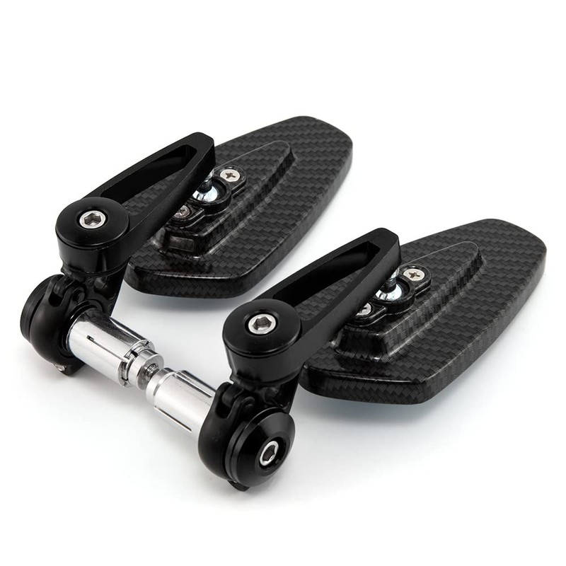 7/8'' Motorcycle End Bar Mirror 22mm Rearview Mirror Universal Motorbike