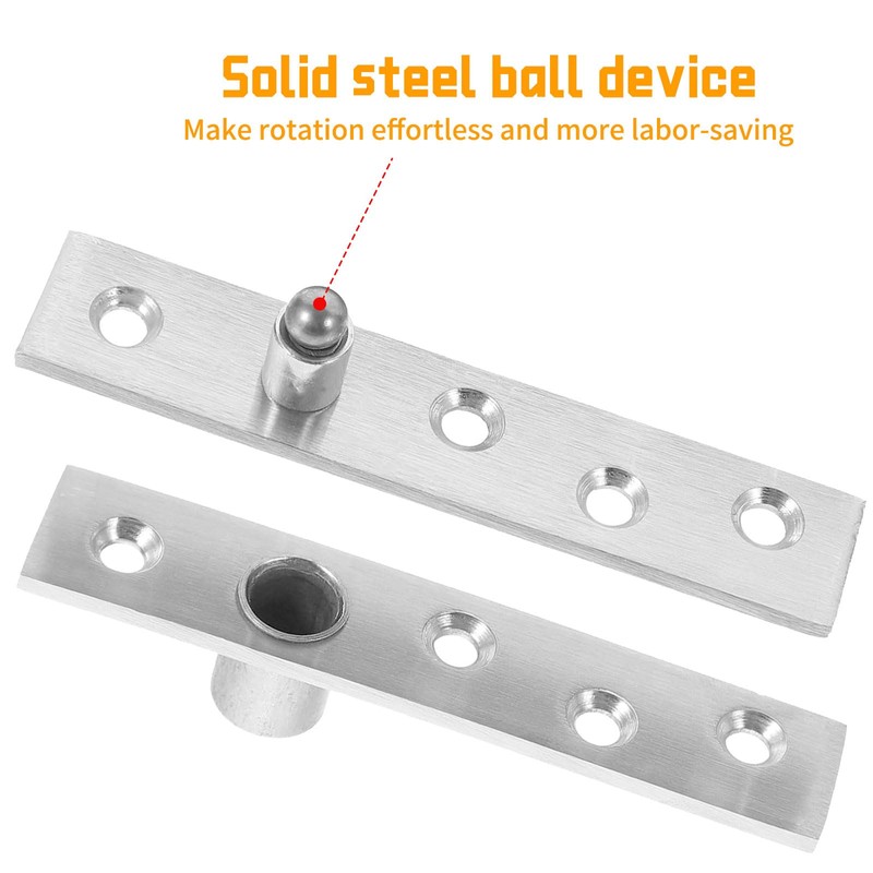 2Pcs Door Hinges 360 Degree Rotation, Durable Stainless Steel Hidden