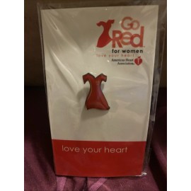 Macy's Go Red for Women Love your Heart Macy's 2006 Heart Association Dress Pin Card