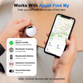 Wepai Smart Tag, Key Finder Suitcase Tracker Compatible with Apple Where is App (iOS Only), Key Finder Smart Tag for Suitcase, Wallet, Bike, Keys, IP67 Waterproof (White, 1 Pack)