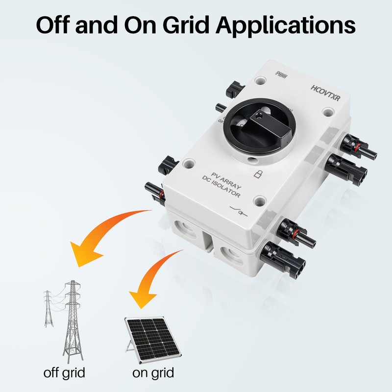 HCOVTXR Solar Disconnect Switch 32Amp 1000VDC,4 Pole Solar Isolator Switch
