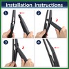 Motoforti Rear Windshield Wiper Blade Arm Set for Honda Civic