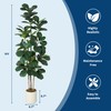 Faux Fiddle Leaf Fig Tree 7 FT, Artificial Tree with