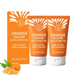Orange Enzymes Exfoliating Gel - Gentle Face and Body Peeling Scrub for Deep Pore Cleansing, Blackhead Removal, Moisturizing Exfoliator Suitable for All Skin Types
