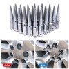 CARMOCAR 24 PCS Spike Lug Nuts 14x1.5 for Chevy Silverado