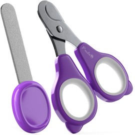 POODLIE Pet Nail Clippers - 2 Pc Dog Nail Trimmers/Cat Nail Trimmers & Dog Nail File Set - Professional Grooming Tools - Cat Nail Clipper/Dog Nail Clipper & Cat Nail File for Small Breeds