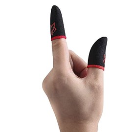 Sarafox Dedales Gamer Guantes para Dedo V1 Transpirable antisudor Original (Negro-Rojo)