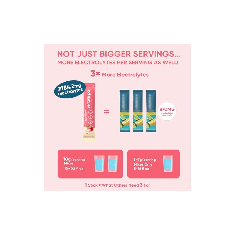 Venture Pal Sugar Free Electrolyte Powder Packets - Liquid Daily