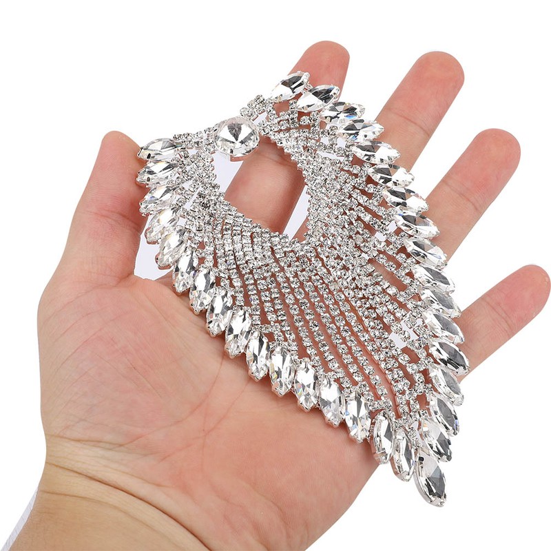 8.5 x 13cm Rhinestone Claw Chain Decorative Strass Crustal Horse