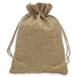12-Pack 4x6 Natural Burlap Gift Bags w. Drawstring (Natural Brown, Small) for Party Favors, Presents or DIY Craft by TheDisplayGuys