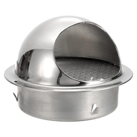 PATIKIL 6 Inch Vent Cover, 2 Pack Stainless Steel Round Dryers Vent Cover Outlet Wall Vent Outside External Extractor Dryer Vent Cap for Bathroom Kitchen