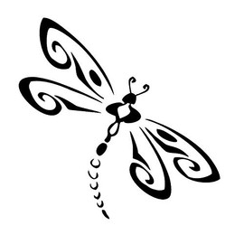 Dragonfly NOK Decal Vinyl Sticker |Cars Trucks Walls Laptop|Black|5.0 x 5.0 in|NOK160
