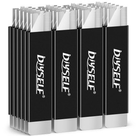 DIYSELF Utility Knife, 24-Pack Small Box Cutters with Single Edge Razor Blades, Retactable Knife, Metal Tough Sheath (Black)